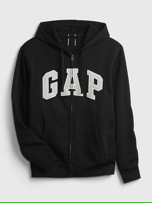 Gap Arch Logo Zip Hoodie-Black
